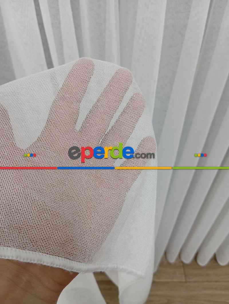 Brillant Buzlu Sade Düz Tasarım Model Tül Perde