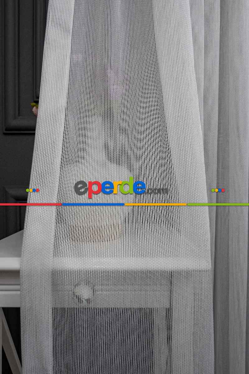 Salon Tül - Zincir Çelik Dökümlü Tül Perde - İtinalı Dikiş - Amerikan Pile - Kurşunlu Tül