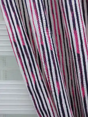 Pembe Mor Çizgili Fon Perde ( Leke Tutmaz )- Pembe-Mor