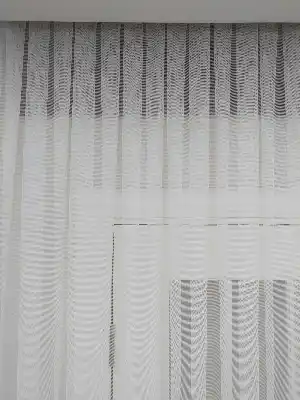 Etek Ucu Damask Dantel Tül Perde & Kruvaze Perde- Ekru