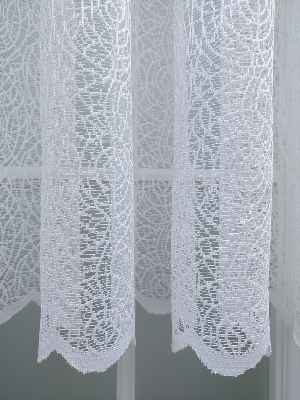 Örme Örümcek Ağı Desenli Tül Perde Ekru