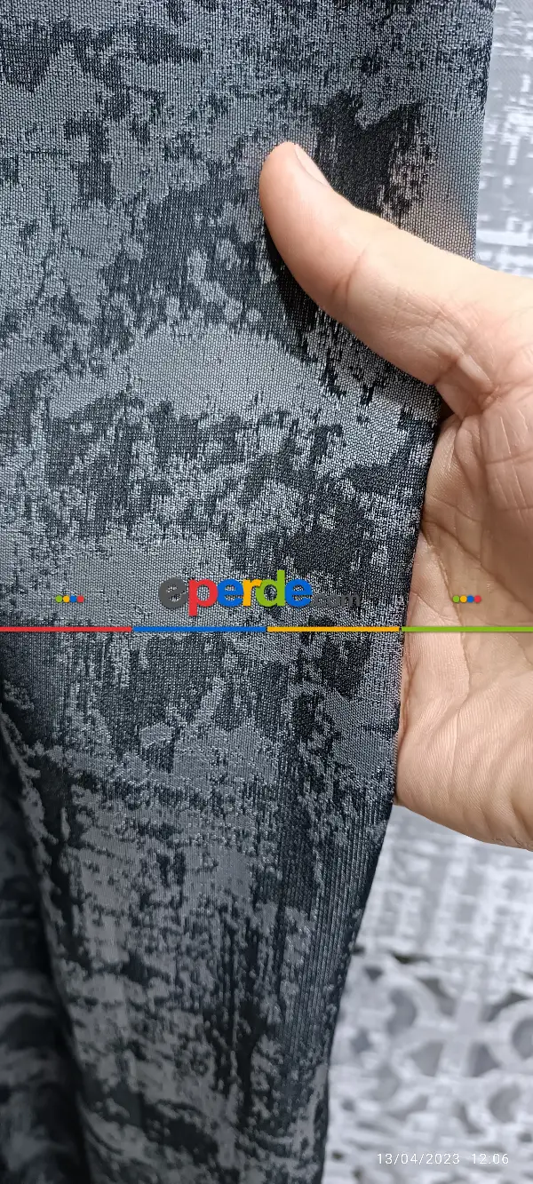 Yatak Odası - 2023 Elit Modern Damask Desenli Fosforlu İplik Dokuma Fon Perde - 3