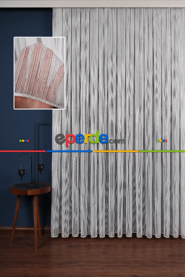 Salon Tül - Taraklı Düz Tül Perde Ütü Istemez