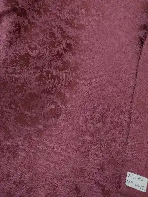 Koyu Gül Rengi Rengi Kendinden Desenli Jakar Fon Perde (285 En)- Gül Kurusu