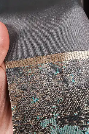 Simay Gri-turkuaz-gold Pano Fon Perde