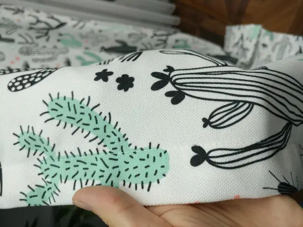 Bebek Odası Fon - Kaktüs Desenli Fon Perde Evm694 Kumaşı Kalındır Duck Bezi Değildir- Siyah-Yeşil