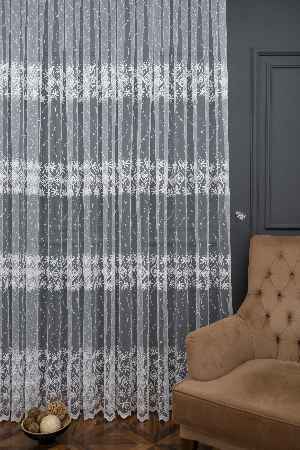 Brode Yoğun İşlemeli Tül Perde Çok Dökümlü - Ütü İstemez - İtinalı Dikiş