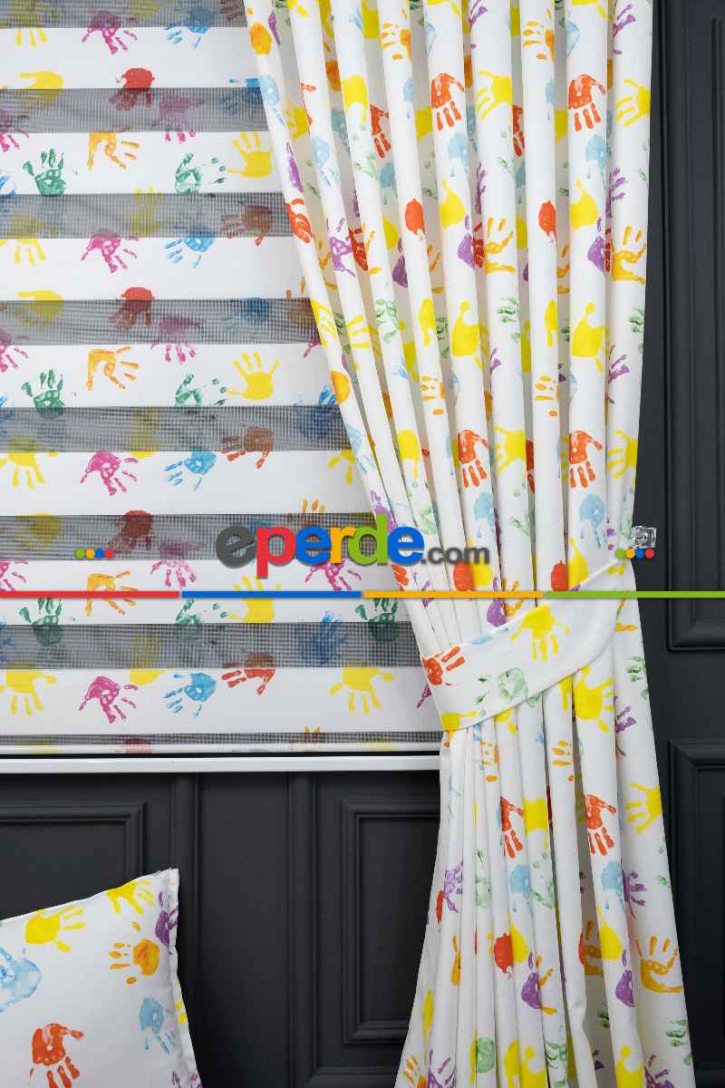 Trend Bebek - Çocuk - Genç Odası Fon Perde Modelleri 2025 (sınırsız En Ölçüsü )- Yeşil-mavi-kırmızı-mürdüm-mavi Açık-hardal Sarısı