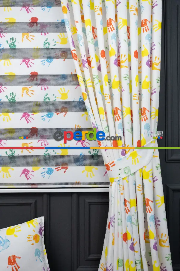 Trend Bebek - Çocuk - Genç Odası Fon Perde Modelleri 2025 (sınırsız En Ölçüsü )- Yeşil-mavi-kırmızı-mürdüm-mavi Açık-hardal Sarısı