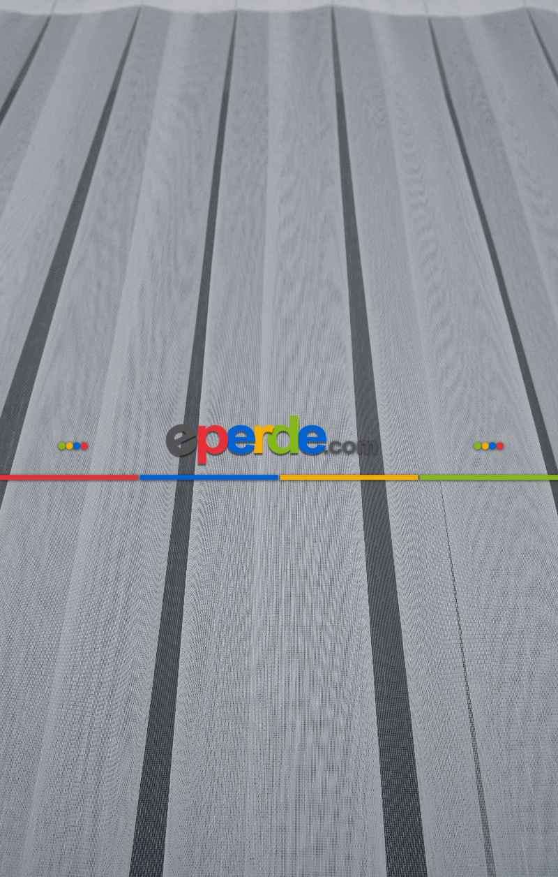 Yatak Odası - Modern Altın Varaklı Keten Tül Perde Yüksek Kalite