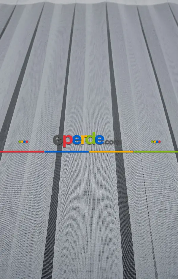 Salon Tül - Modern Altın Varaklı Keten Tül Perde Yüksek Kalite