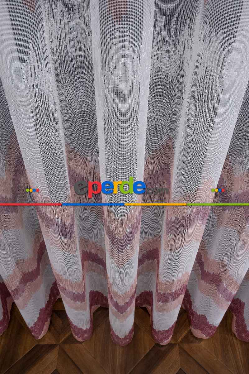 Harmony Pudra Gülkurusu Pembe Renk Tül Yeni Moda Tasarım Tül Perde