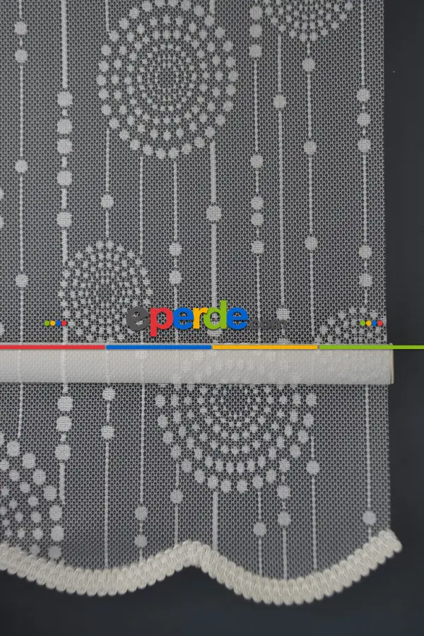 Halim Perdesan Dacuz-208 Beyaz Renk Etekli Veya Eteksiz Çift Mekanizmalı Tül Stor Perde