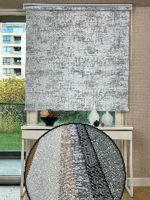 Mutfak Jakar Dokuma Stor Perde, Standart Metal Kasalı Yüksek Kalite Kornişe Kolay Montaj Seçenekli