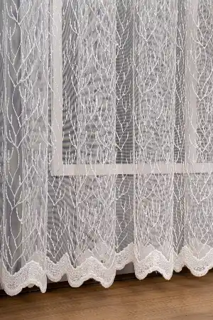 Kuru Ağaç Dalı Brode İşlemeli Tül Perde