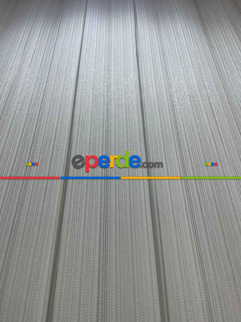 Yatak Odası - Premium Simli Pırlanta Ağır Gramajlı Dökümlü 1/3 Sık Pileli Ütü İstemeyen Tül Perde