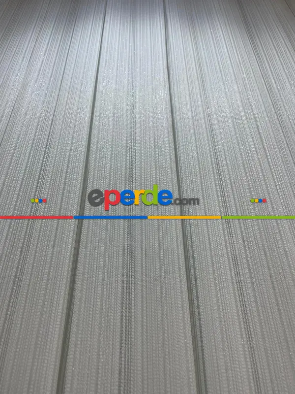 Salon - Premium Simli Pırlanta Ağır Gramajlı Dökümlü 1/3 Sık Pileli Ütü İstemeyen Tül Perde