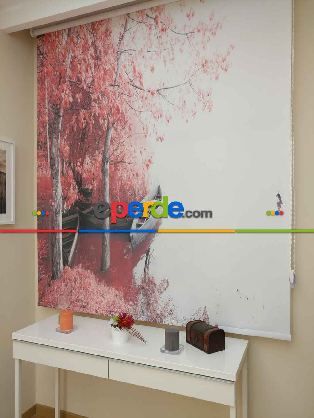 Manzara Desenli Dijital Baskılı Stor Perde- Diğer