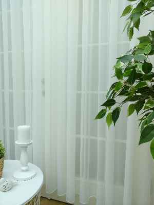 Mutfak Perdesi Düz Pileli- Ekru