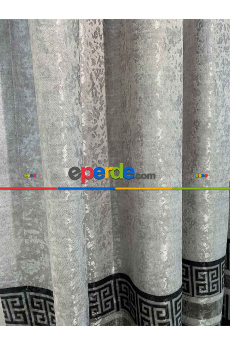 Brillant Fon Perde Sellect Moda Yeni Tasarım Siyah Renk Fon Perde