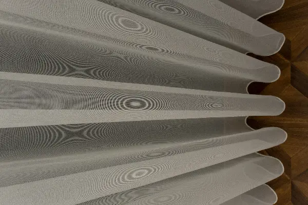 Arzenen Marka Doğal Yansımalarıyla Şık Görünümlü Kendinden Parlak Tül Perde- Krem - Kurşunlu Tül