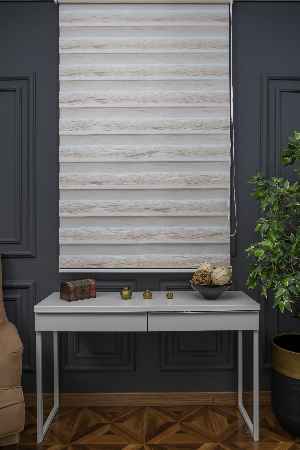 Zebra Perde - Degrade Renk Geçişli Kırık Pileli Zebra Perde