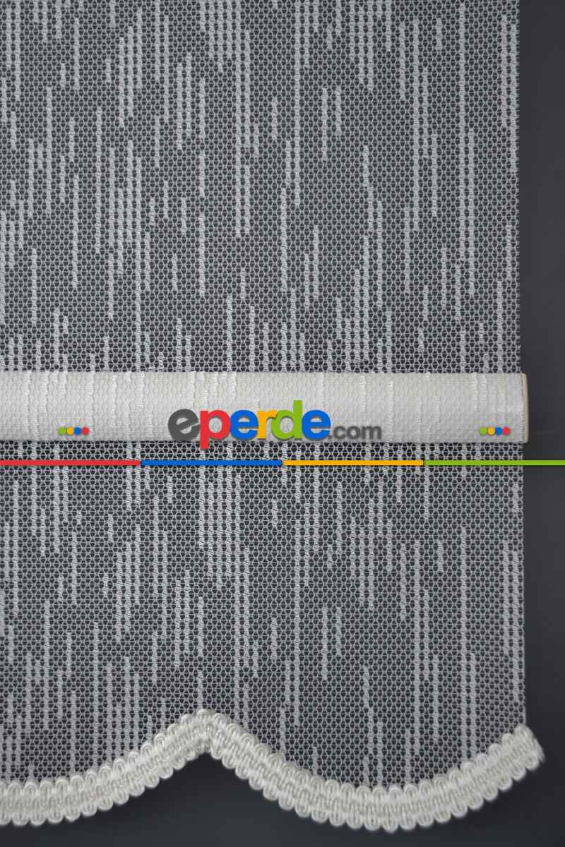 Halim Perdesan Dacuz-91 Beyaz Renk Etekli Veya Eteksiz Çift Mekanizmalı Tül Stor Perde