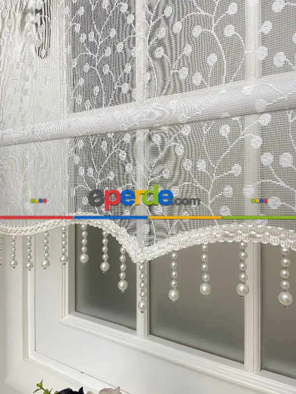 Çiftli Sistem Tül Stor Perde Ve Stor Perde- Ekru