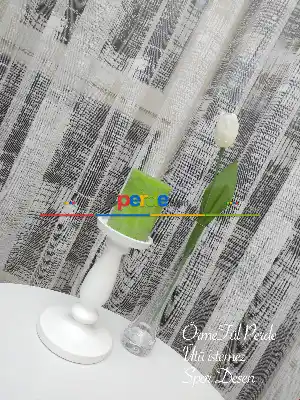 En Uygun Fiyat Hazır Ölçülü Spor Patine Desenli Fransız Dantel 2023 Model Tül Perde