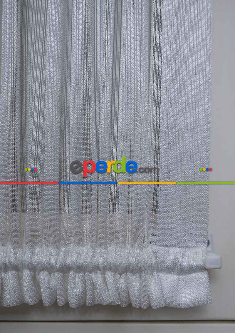 Briz Perde - Ekru Kar Tül Ütü İstemeyen Fantazi Tül