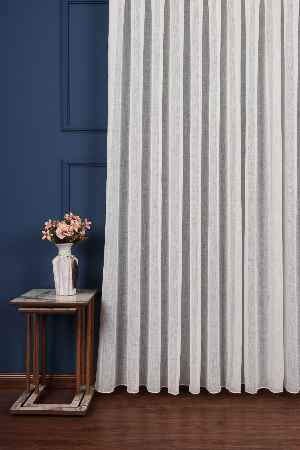 Orjinal Naturel Keten Düz Tül Perde