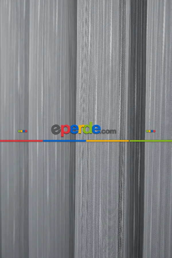 Mutfak - Göktaşı Düz Tül Perde - Ekru - Kurşunlu Tül