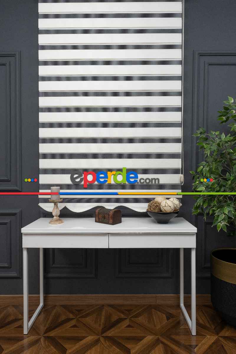 Krem Bambu Zebra Perde 100x200
