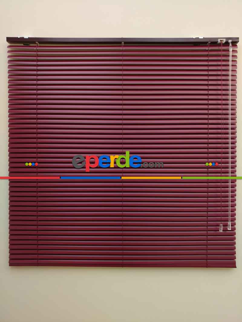 Bordo - Alüminyum Jaluzi Perde - 25mm Kalınlığında- Bordo