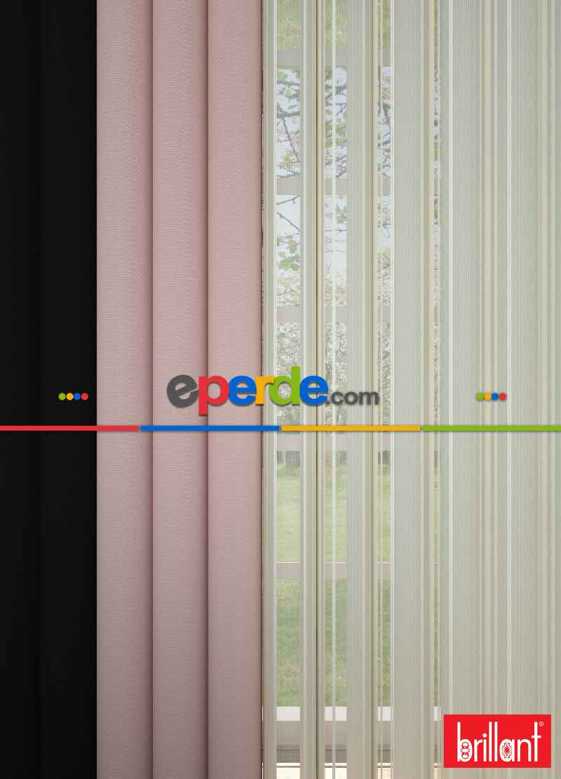 Brillant Akıllı Tül Siyah-lila Perde Tül Dikey Zebra Perde Düz 1. Kalite