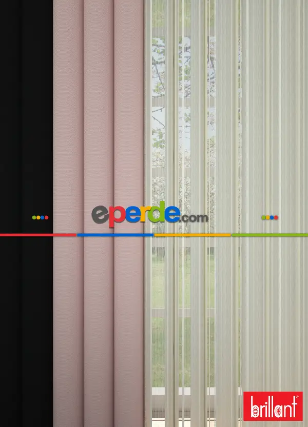 Brillant Akıllı Tül Siyah-lila Perde Tül Dikey Zebra Perde Düz 1. Kalite