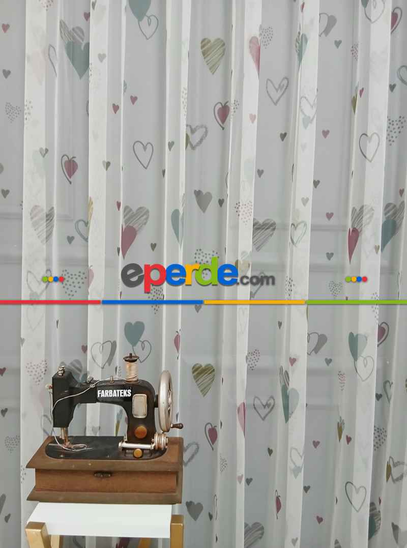 Çocuk Odası Renklli Kapli Rengarenk Kız Çocuk Odası Tül Perd