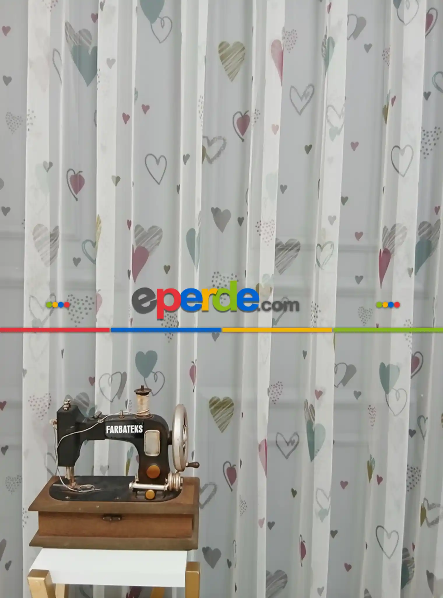 Çocuk Odası Renklli Kapli Rengarenk Kız Çocuk Odası Tül Perd