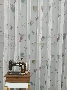 Çocuk Odası Renklli Kapli Rengarenk Kız Çocuk Odası Tül Perd