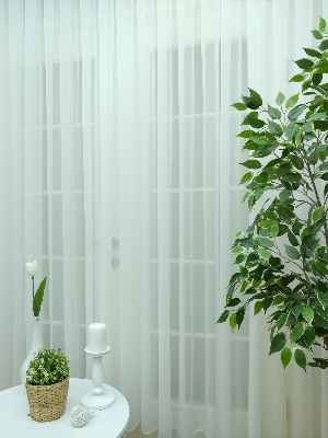 Mutfak Perdesi Düz Pileli- Ekru