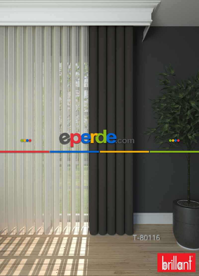 Brillant Akıllı Tül Perde Haki Yeşil Renkli Tül Dikey Zebra Perde Düz 1. Kalite