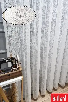 Brillant Ağaç Kabuğu Yeni Model Tasarım Modern Tül Perde