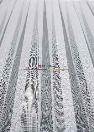 Hazır Ölçülü Modern Koyu Kahverengi Desenli Degrade Geçişli Yüksek Kalite Örme Tül Perde