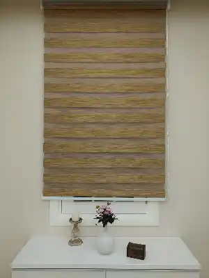 #üreticifirma %40 İndirimli Lüx Bambu Zebra Perde Ahşap Görünümlü
