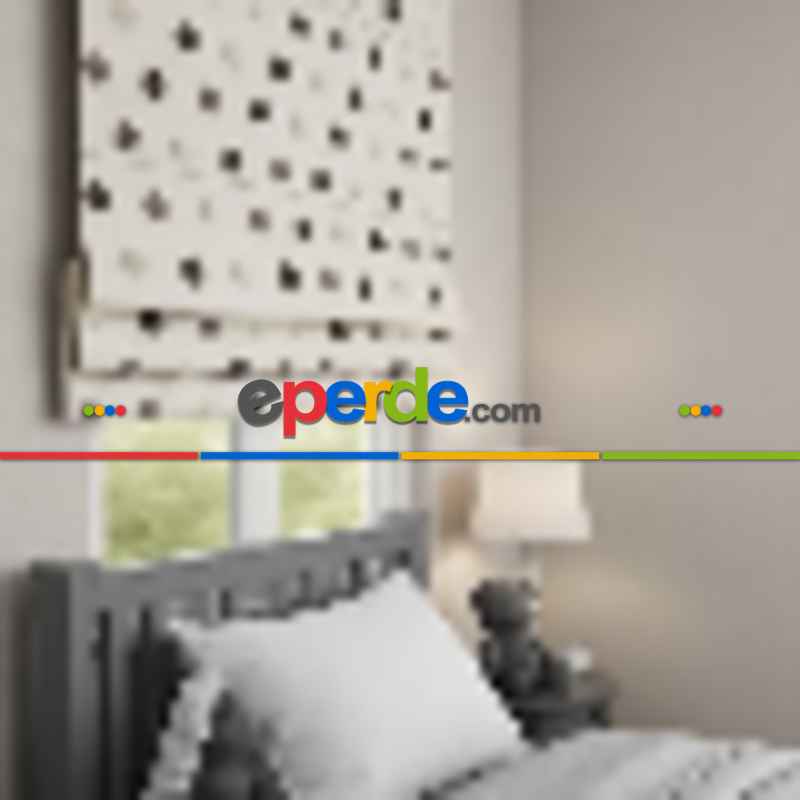 Katlamalı Fon Perde – Ponpon Desenli Mekanizmalı Perde