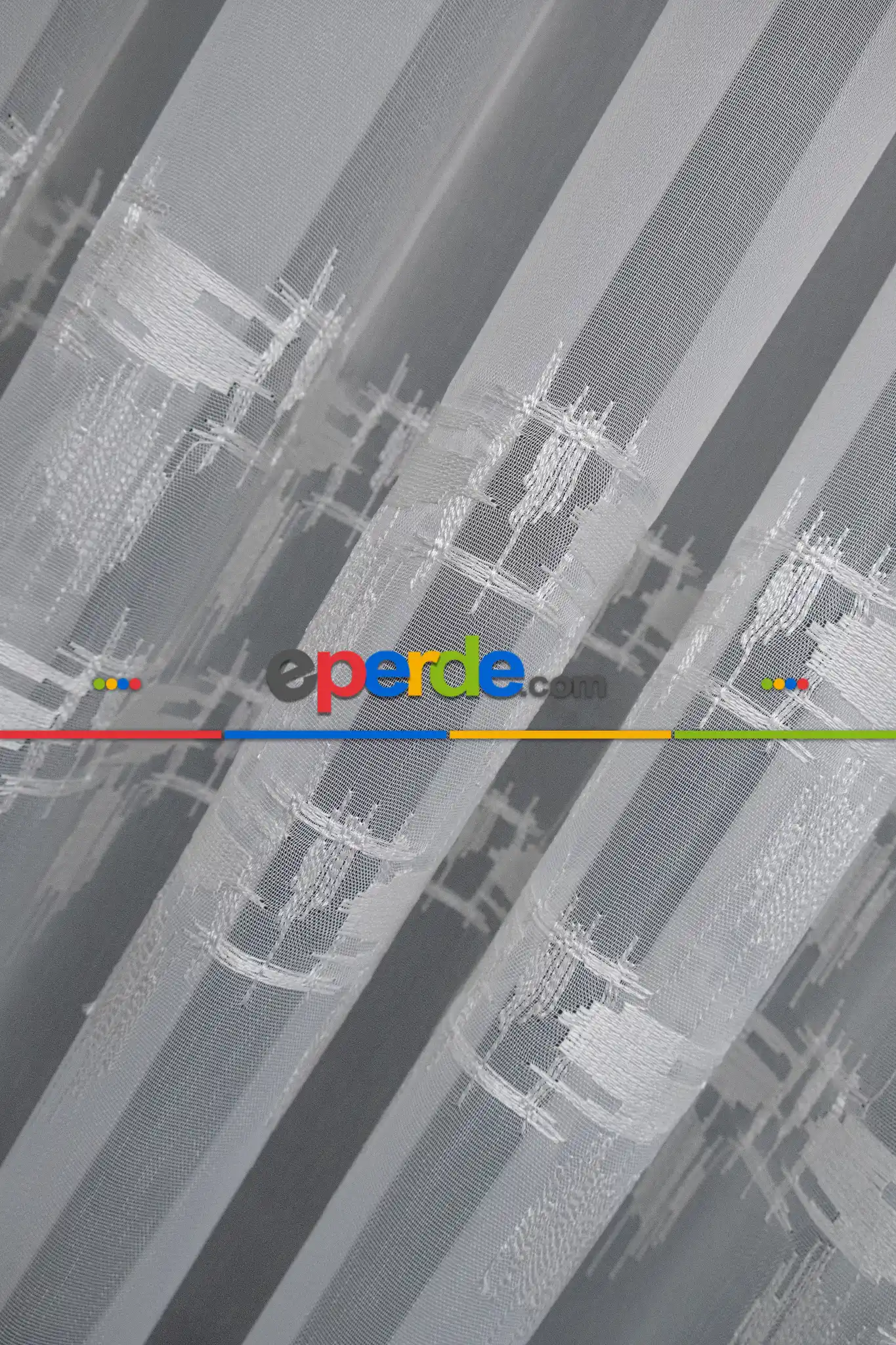 Yatak Odası - Brillant Örme Dantel Ekru Renk Yüksek Gramajlı Dökümlü Tül Perde- Ekru