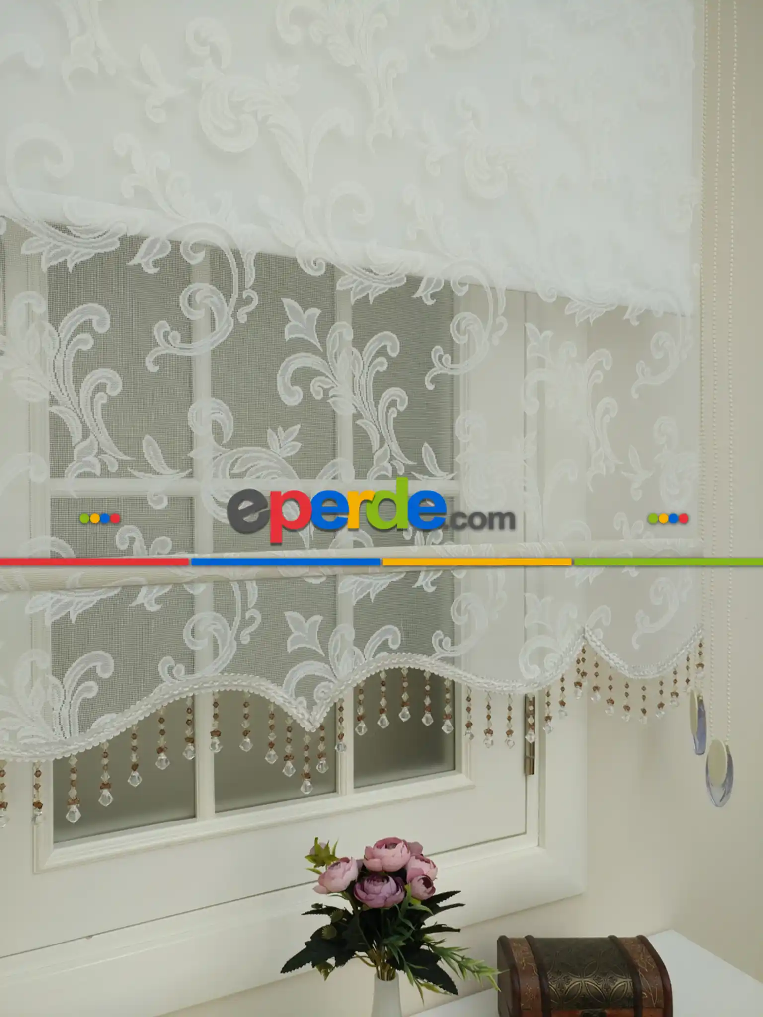 Yatak Odası - Çiftli Sistem Tül Stor Perde Ve Stor Perde- Ekru