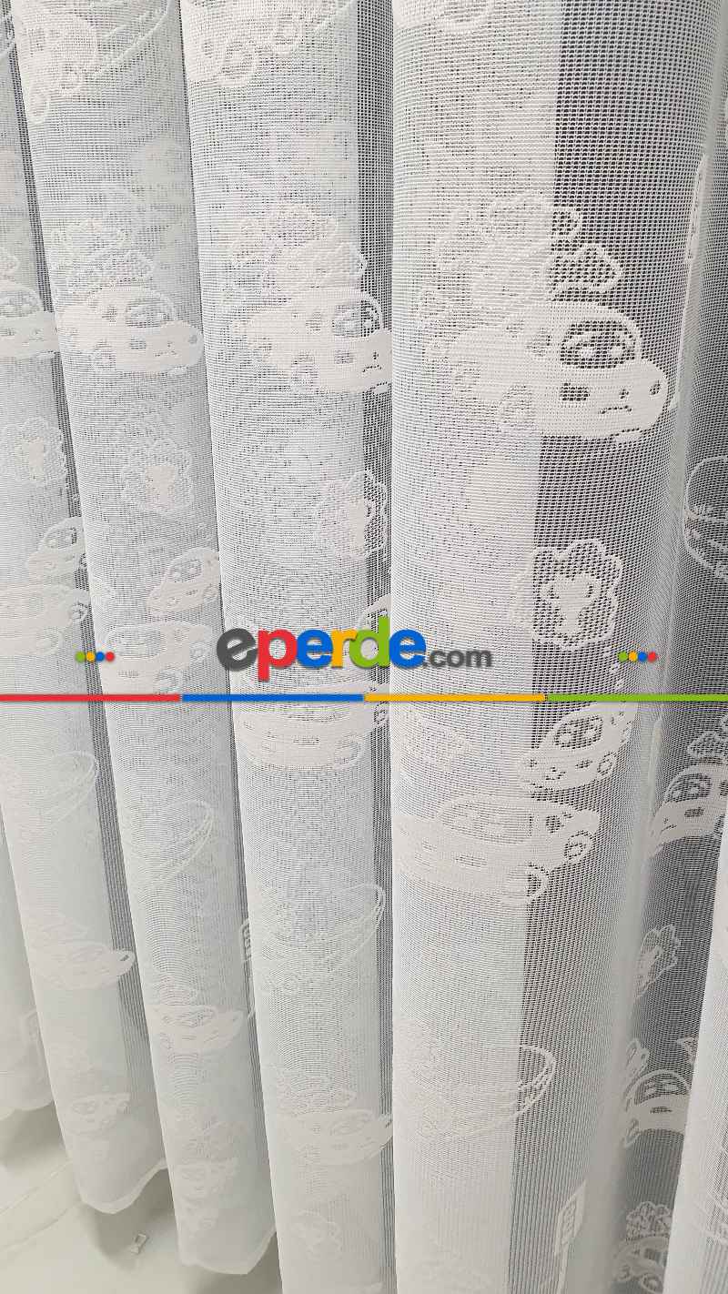 Araba Desen Modeli Desen Tasarım Erkek Çocuk Odası Tül Perde