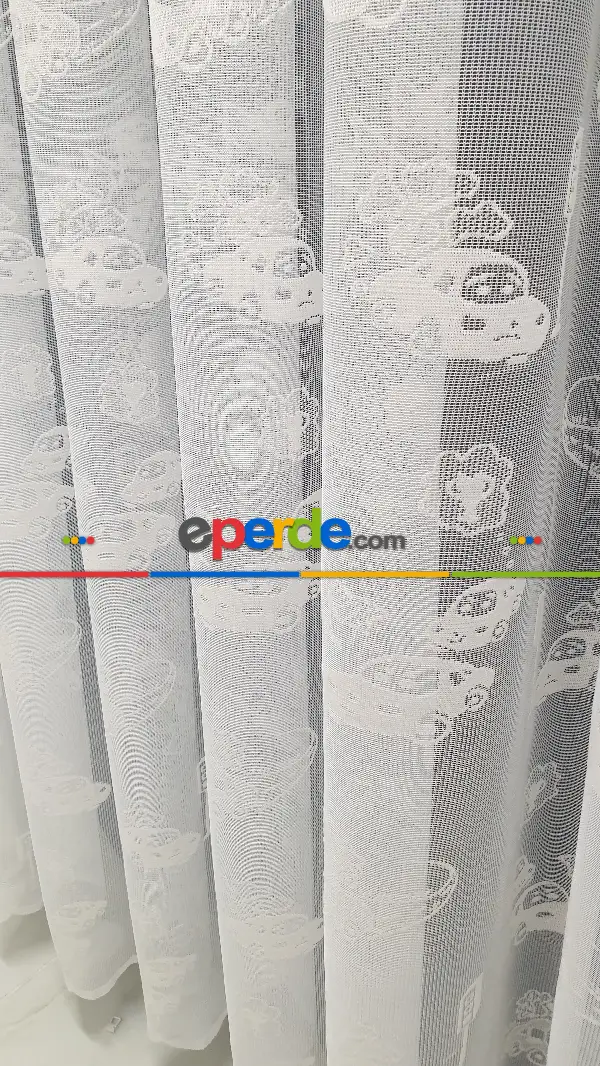 Araba Desen Modeli Desen Tasarım Erkek Çocuk Odası Tül Perde