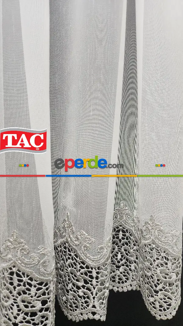 Salon Tül Modelleri - Taç Exculusive Premium Ütü İstemez Devin Tasarım Tül